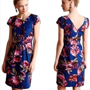 Anthropologie Moulinette Soeurs Rosado Blue Floral Fit & Flare Womens Size 00P